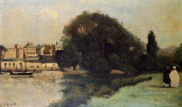  HM Lienzo - Richmond cerca de Londres plein air Romanticismo Jean Baptiste Camille Corot